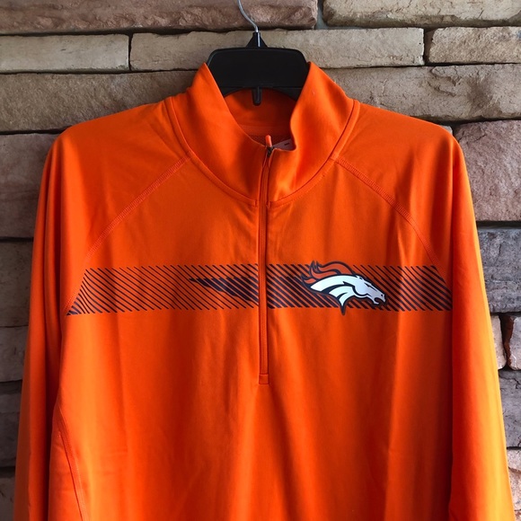 Nike Denver Broncos orange long sleeve activewear top NWT Large - Picture 2 of 10